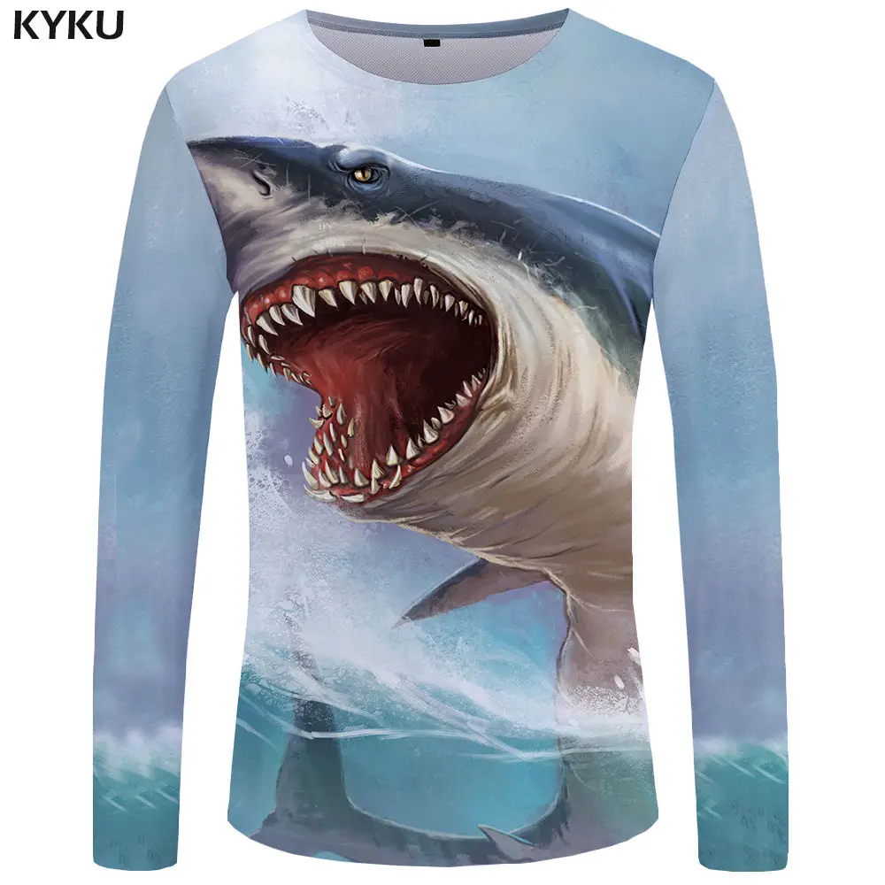 3D T SHIRT 05 Бренд KYKU, футболка с длинным рукавом с черепом, одежда с пистолетом, одежда в стиле панк, Готическая футболка, забавная футболка, мужские футболки в стиле хип-хоп, панк, высокое качество - Цвет: 3D T SHIRT 05