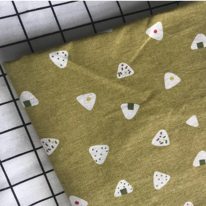 Мультяшные суши разных размеров ткань из хлопка и льна с принтом сделай сам