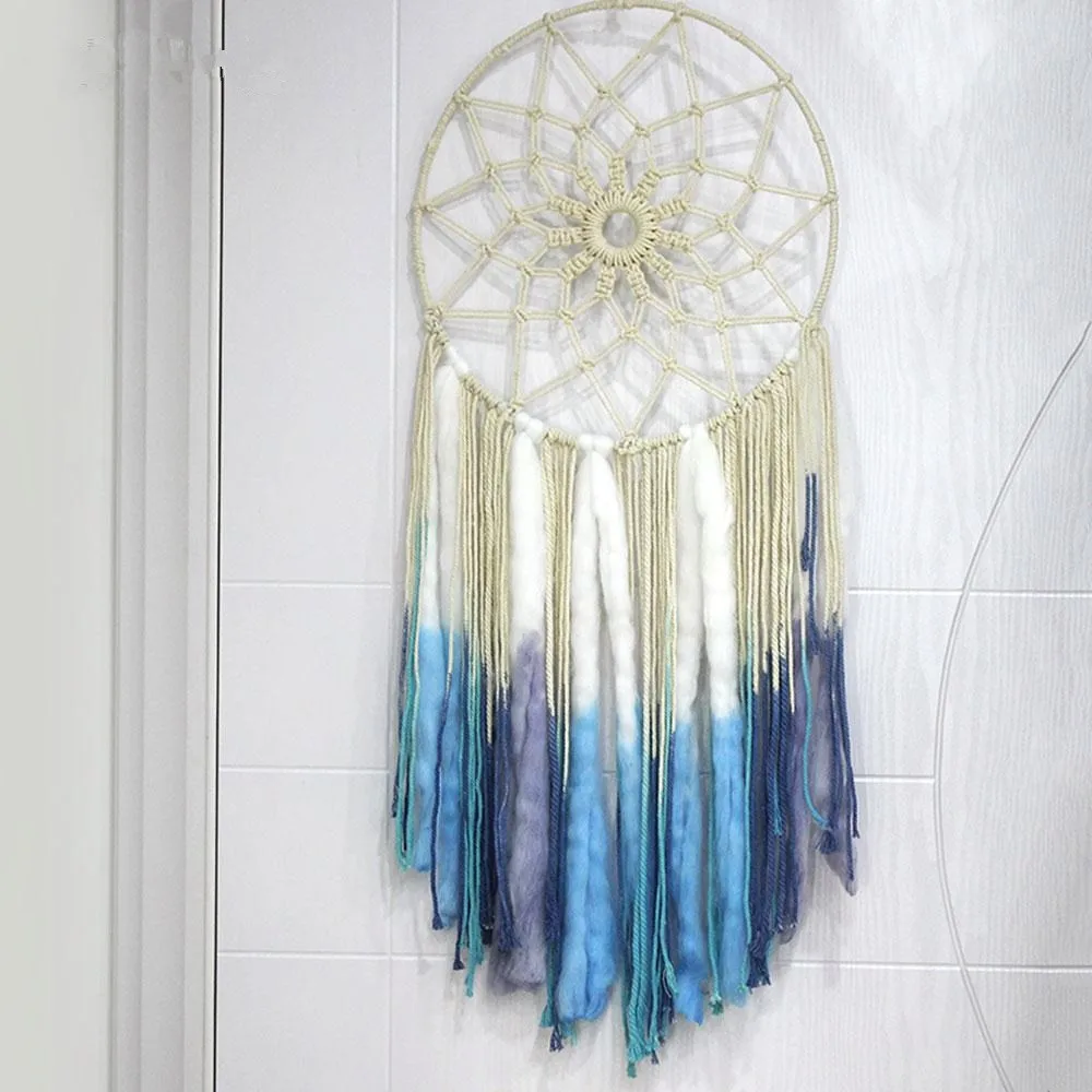 Большой гобелен ручной работы в стиле бохо Ловец снов настенное украшение сделай