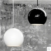 bulb free modern minimalist red black white 8 colors semicircular aluminum restaurant round pendant light
