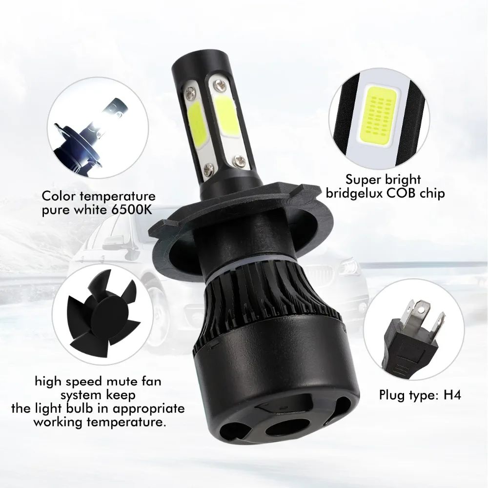 Oslamp 4 стороны X7 H4 H7 9005 9006 H11 Автомобильный светодиодный фары для 100W 10000LM моноблочные светодиодные чипы авто светодиодный лампы светодиодный светильник 12V 24V светодиодный фар