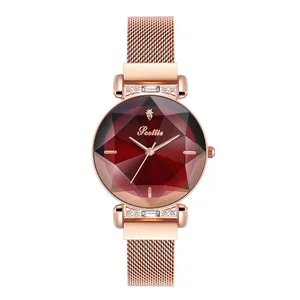 2018 веб знаменитостей Миланская группа часы модные тонкие стальные японские кварцевые наручные часы с цветным сияющим циферблатом Relogio Feminino