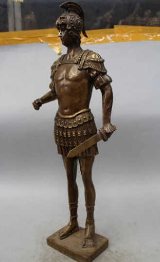 24 &quotЗападная ХУДОЖЕСТВЕННАЯ Бронзовая статуя знаменитого римского воина меча