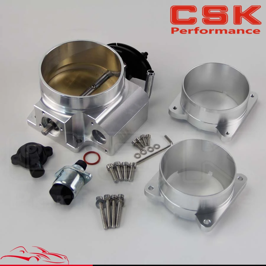 102mm Throttle Body / TPS + Mass Air Flow Maf Adapter Ends Fits For 98-02 Ls1 Chevy Black Silver | Автомобили и мотоциклы