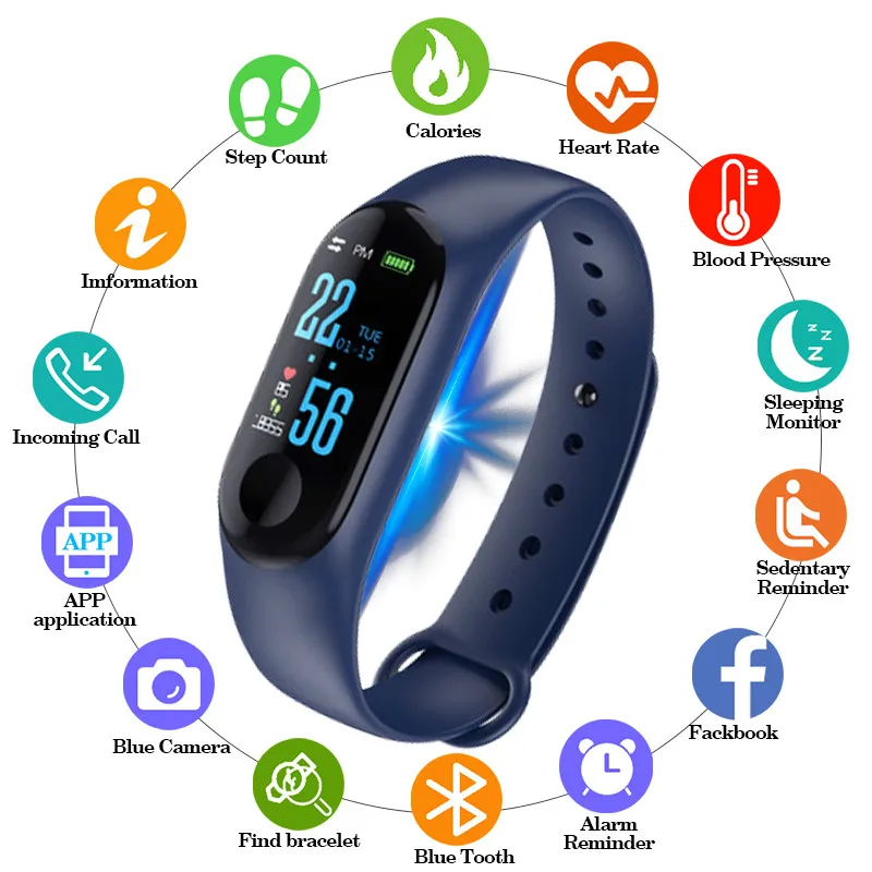 2019 Смарт-часы Для мужчин женщин спортивный браслет часы Bluetooth Камера сердечного