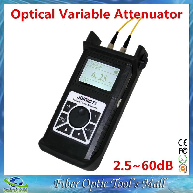 JoinWit JW3303 Handheld Variable Optical Attenuator 2.5~60dB 1260~1650nm | Fiber Optic Equipment