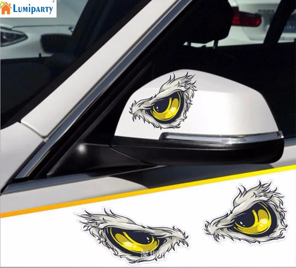Автомобильные наклейки отражающие 3D глаза Зеркало заднего вида автомобиля