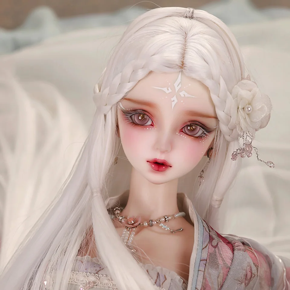 Парик для куклы Cateleya bjd, 1/3 белые женские древние волосы/huarong плетеная Античная кукла с длинными волосами Аксессуары