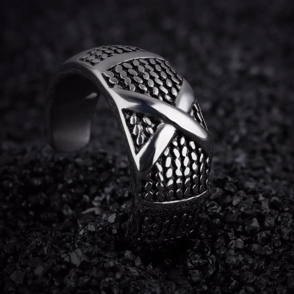 Titanium steel men's ring fashion swagger rock gothic American and European punk.514 | Украшения и аксессуары