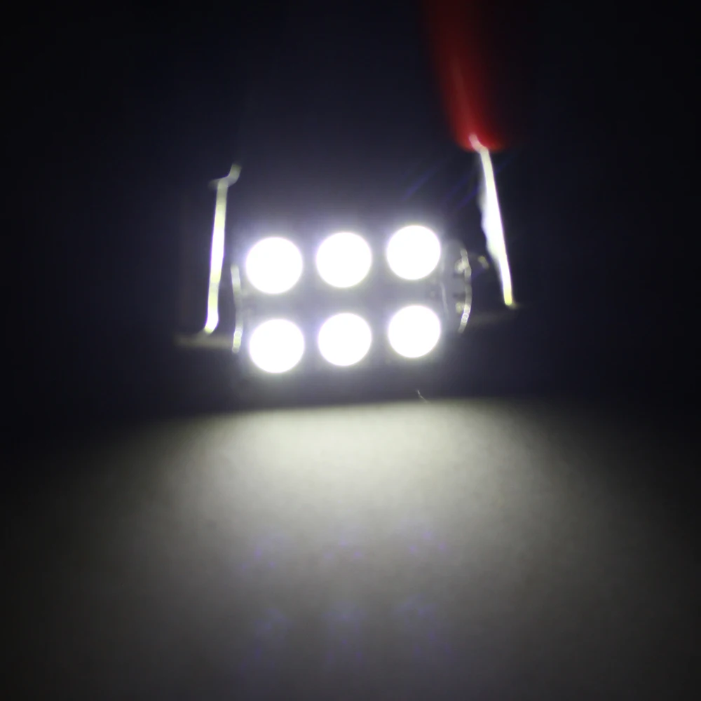 4 шт. белый 36 мм 6 светодиодный 5050 SMD купольная гирлянда для интерьера автомобиля