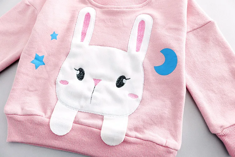 Одежда для маленьких девочек 2017 фирменный комплект детской одежды футболка и