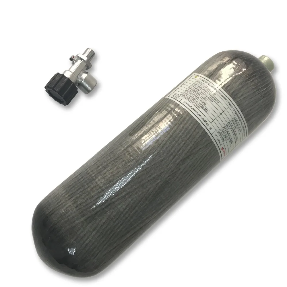 AC16810 6.8L 30Mpa бак с клапаном гПа углеродного волокна цилиндра Охота Аксессуары
