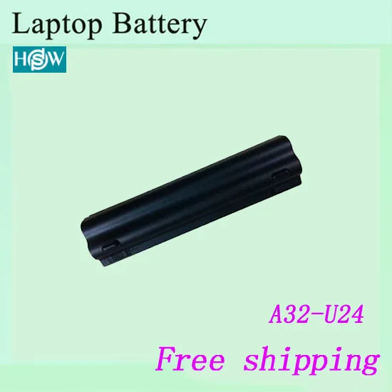 6-cells U24 laptop battery For ASUS U24A U24E batteries Free shipping | Laptop Batteries