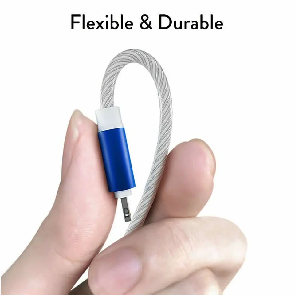 USB 1 м светодиодный светящийся зарядный кабель для мобильного телефона для Xiaomi Mi8 Max 3 htc Micro huawei Honor Note 10 для автомобиля синий красный зеленый RGB