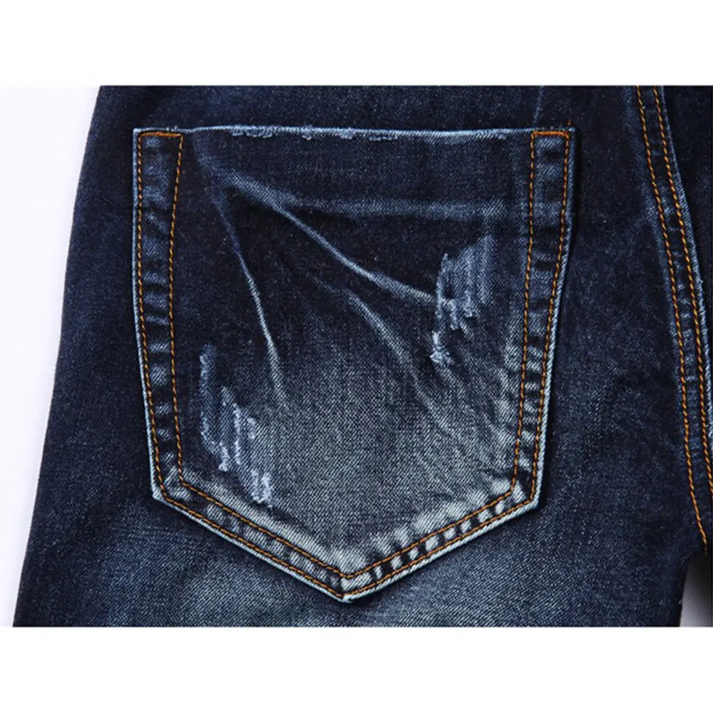 Мужские джинсовые брюки лоскутные байкерские джинсы 2016 брендовые уличные