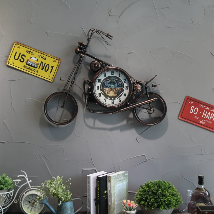 Большие настенные часы Saat Reloj настенные часы Relogio де Parede Horloge Murale Reloj де сравнению мотоциклетные Часы настенные украшения клок