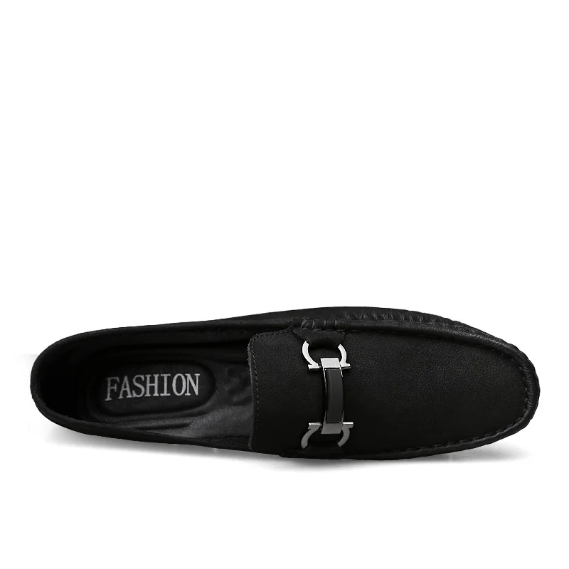 Loafers Slip-On Breathable Casual Shoes Men Soft Moccasins High Quality Genuine Leather Driving Zapatos Big Size 36-46 | Обувь