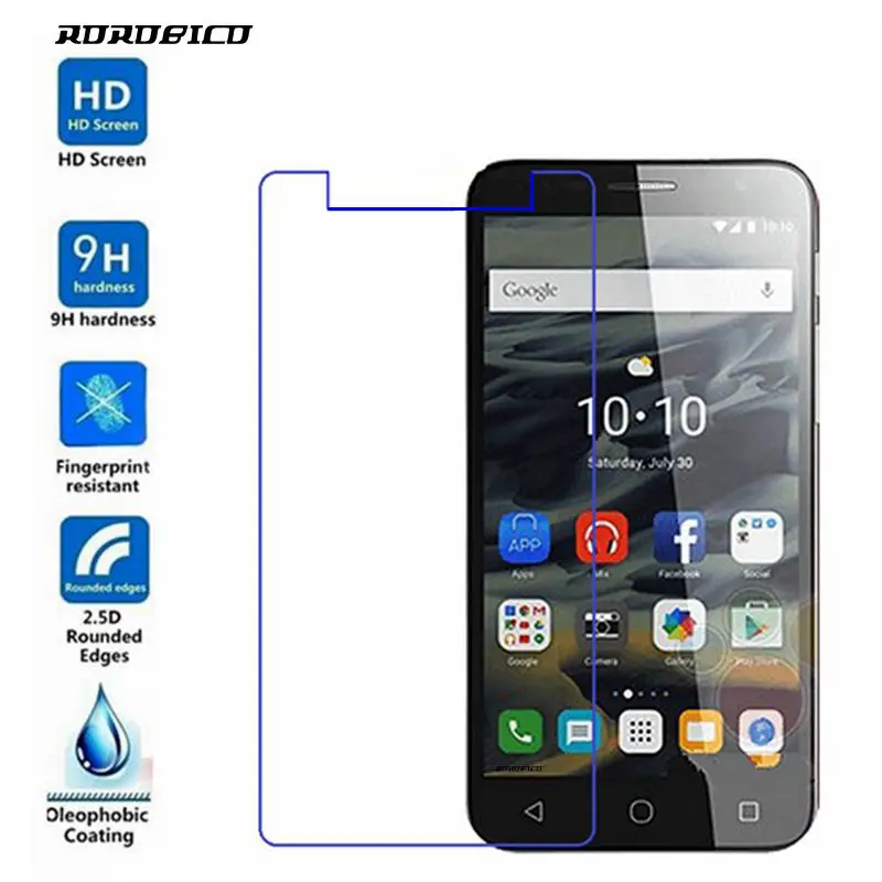 ROROBICO защита для экрана Alcatel Pop 4 + Plus 5056A 5056D Премиум Настоящее Закаленное стекло 2.5D