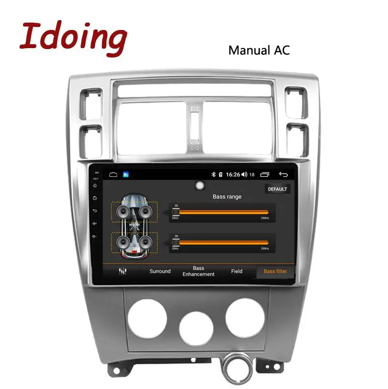 Manual AC Idoing 10," Автомагнитола 4G+ 64G Восьмиядерный мультимедийный no 2din Android 8,1 видео плеер навигация gps для hyundai Tucson 1 2004-2010 - Цвет: Manual AC