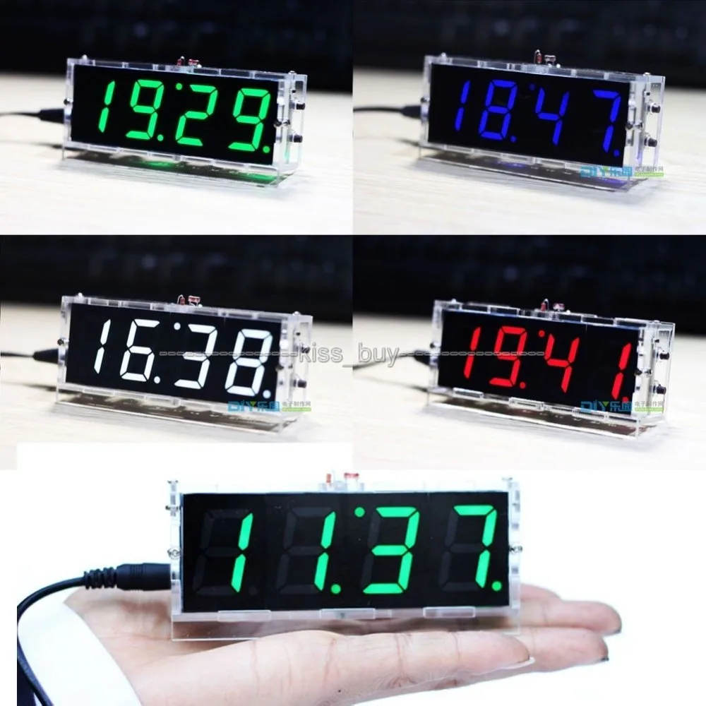 51 микроконтроллер часы light control 1 дюймовый светодиодный цифровой дисплей