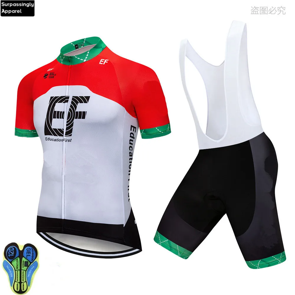 Одежда для велоспорта Ropa Ciclismo EF вело Джерси 12D с гелевыми подушечками красная