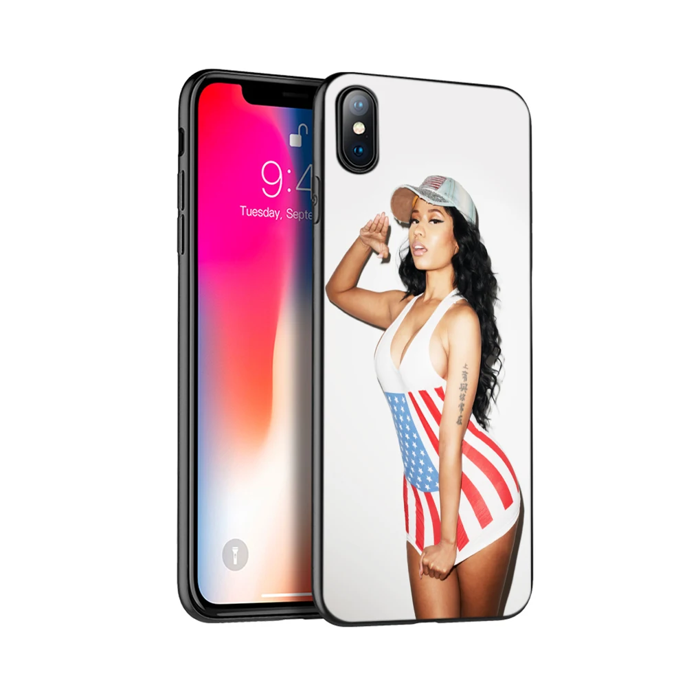 Черный чехол из ТПУ для iphone 5 5s SE 2020 6 6s 7 8 plus X 10 XR XS 11 pro MAX силиконовый nicki minaj |