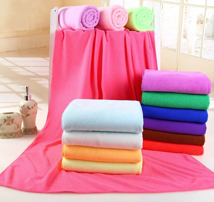 

New Big Towel 70x140cm Absorbent Microfiber Bath Beach Towel Drying Washcloth Swimwear Shower Cheap Beach Towels Car Washing