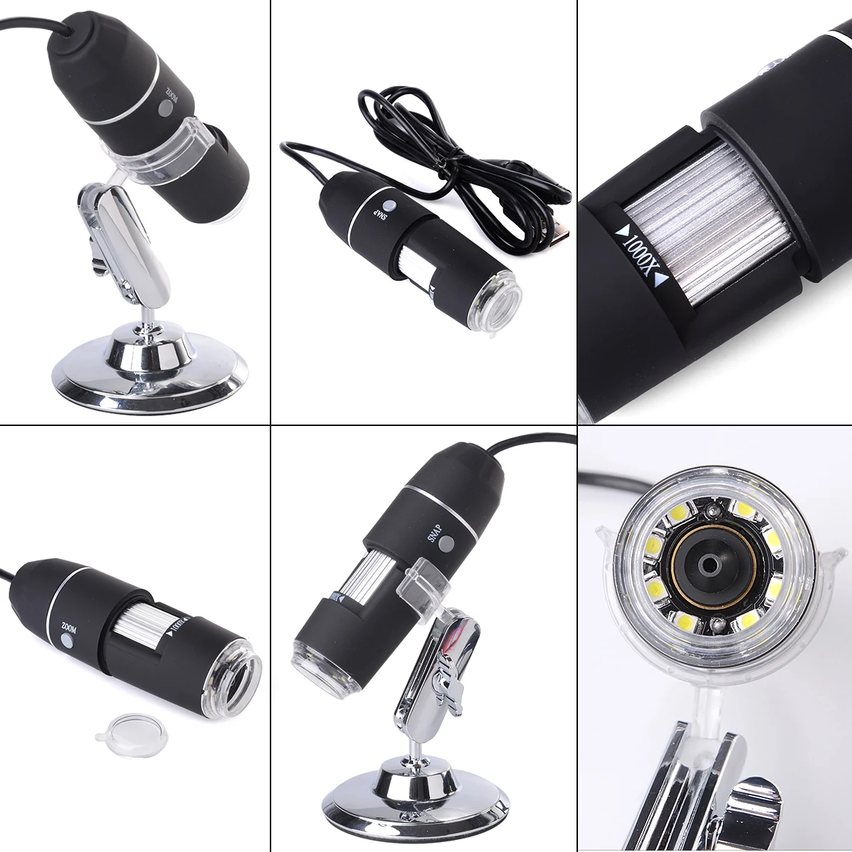 2-МЕГАПИКСЕЛЬНАЯ 1000X8 LED USB Цифровой Микроскоп Эндоскопа Камеры Лупа с Подставкой