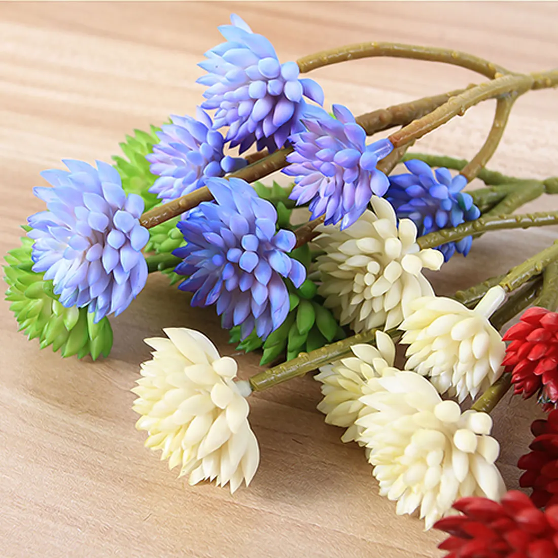 Подарочная коробка, 6 головок, искусственный энкринит, трава, украшение, растение, пластиковые искусственные цветы, суккулентные растения, лист эвкалипта для сада