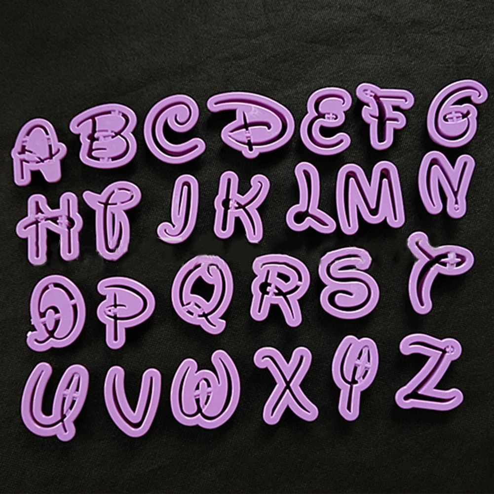 26 Alphabet Letters Decorating Tools Plastic DIY Fondant Cake Mold Non-stick 3D Baking | Дом и сад