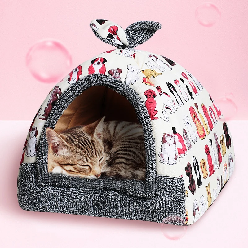 Палатка гнездо осенне зимнее для домашних животных удобное теплое кошачьих