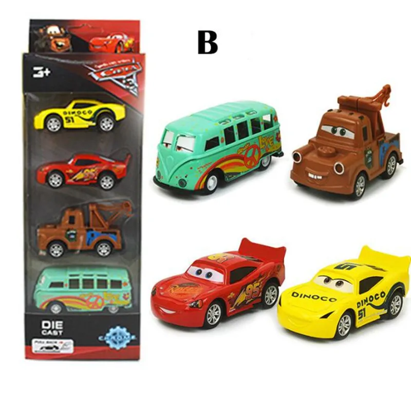 4 шт./лот disney &quotтачки 3 Lightning McQueen матер Джексон Storm Ramirez 1: 64 Diecast металлического