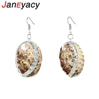 janeyacy 2018 natural conch shell earrings girl pendientes popular in europe and fashion women earrings natural jewelry brincos