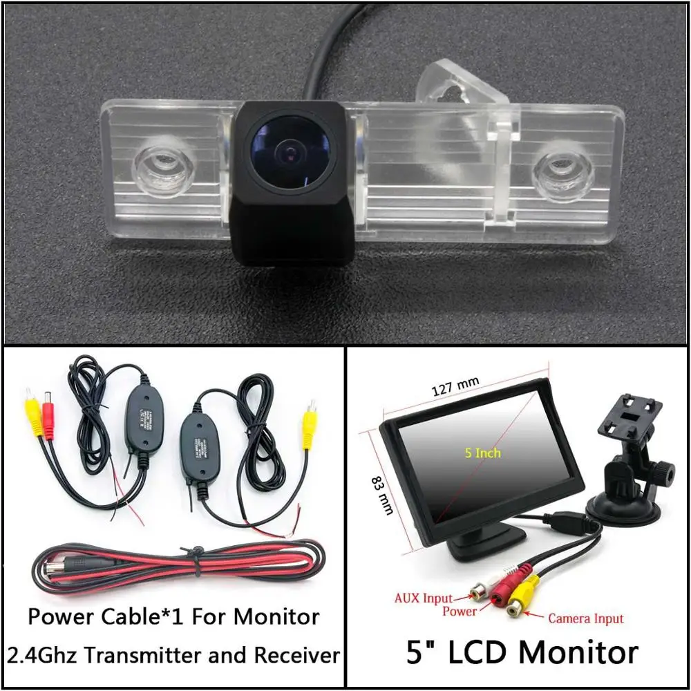 C Wireless 5inch LCD Full HD камера заднего вида для Chevrolet Captiva epic lova matis hhr lacetti, автостоянка, ЖК-зеркало, монитор, резервная камера заднего вида - Название цвета: C Wireless 5inch LCD