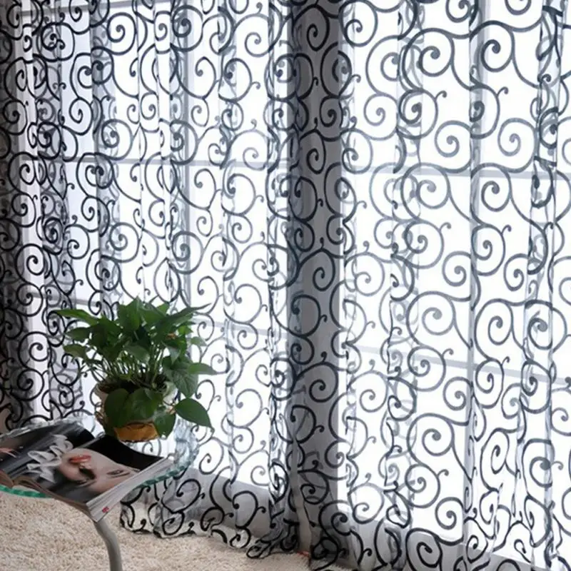 Европейский стиль жаккардовый дизайн украшения дома Современные занавес тюль