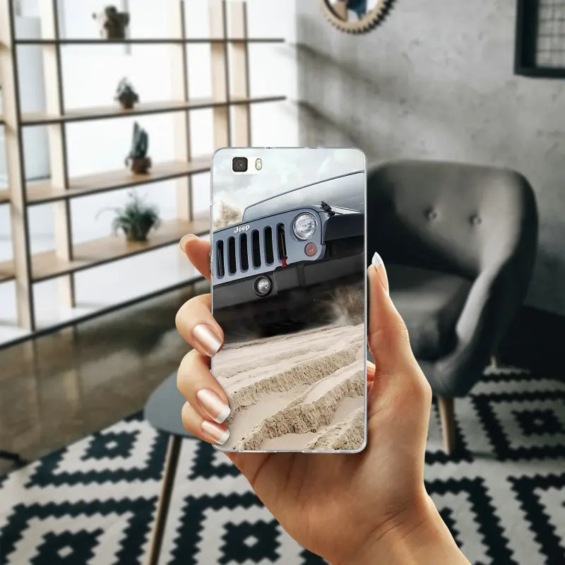 Красный Jeep Wrangler внедорожник Спорт для huawei P8 P9 P10 P20 Lite Smart Коврики 10 Pro Y3 Y5 Y6 II Y7 Honor 6X