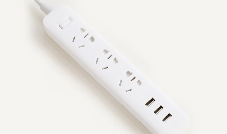 Xiao mi jia умный блок питания 3 розетки+ 3 2A Быстрая зарядка usb порты Xiao mi Xiaom mi умный дом черный с адаптером