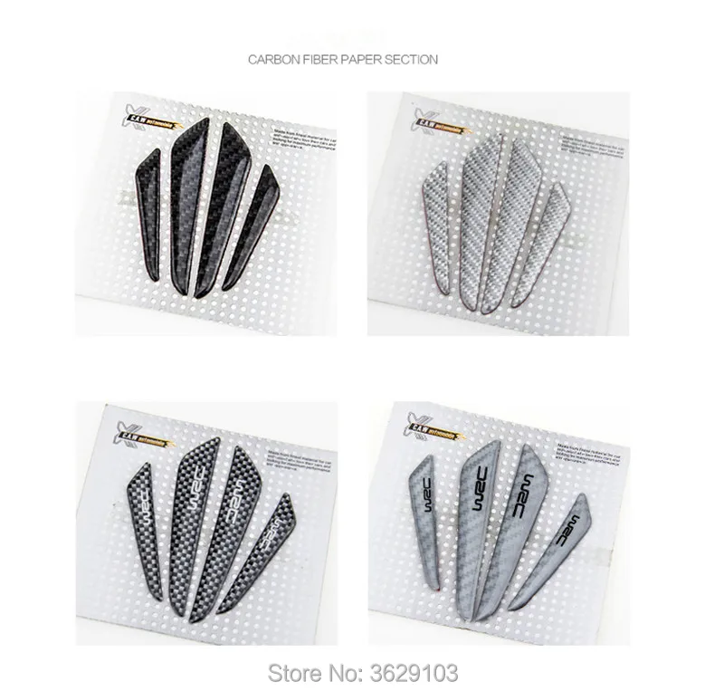4PCS Car door protection carbon fiber scratch rubber stickers car-styling for Jaguar xf xe x-type xj s-type f-pace XFR XKR XJR | Автомобили