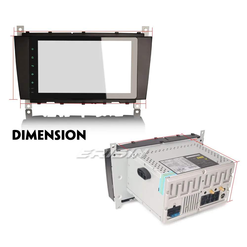 Erisin ES2983C 8 &quotАвтомобильный мультимедийный плеер авто радио Android 9 0 DAB + DVR OBD GPS для