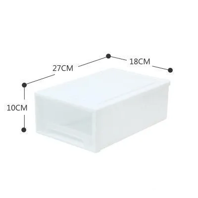 Transparent 27x18x10 см пластиковая коробка для хранения Тип Ящика нижнее белье бюстгальтер носки Галстук Органайзер-разделитель коробки шкаф без крышки коробка для хранения - Цвет: Transparent