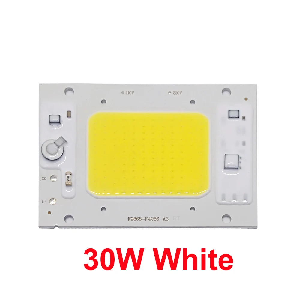 5 шт./лот LED COB чип лампа 30 Вт 40 50 AC220V 110 В IP65 Smart IC подходит для DIY светодиодный