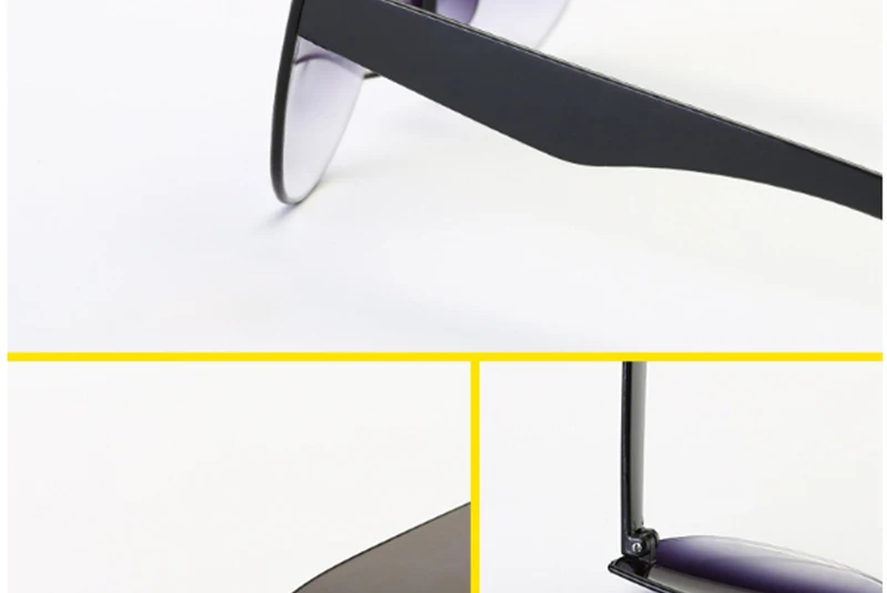 LeonLion Cat Eye Gradient Lens Sunglasses Women Retro One-piece Mirror Rimless Sun Glasses Vintage Travel Eyewear UV400