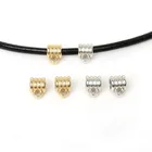 Бусины-разделители с отверстием 6 мм, 50 шт.лот, позолоченныепосеребренные бусины-Подвески CCB, фурнитура для самостоятельного изготовления ювелирных украшений