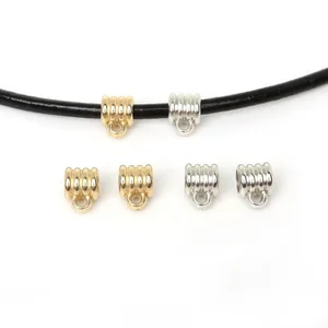 Бусины-разделители с отверстием 6 мм, 50 шт.лот, позолоченныепосеребренные бусины-Подвески CCB, фурнитура для самостоятельного изготовления ювелирных украшений