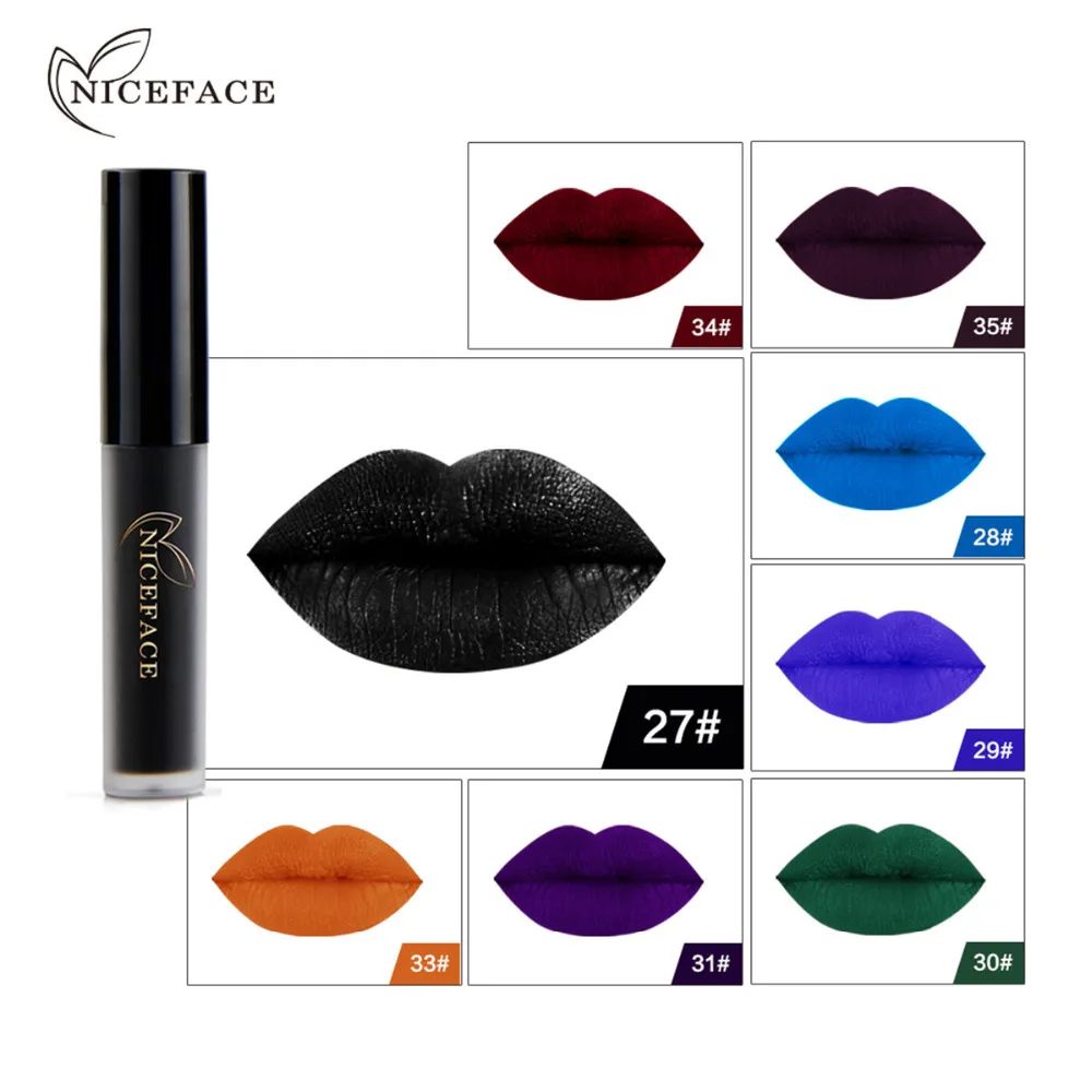 Niceface Новый блеск для губ с оттенком цветов маскарадный пигмент долговечная