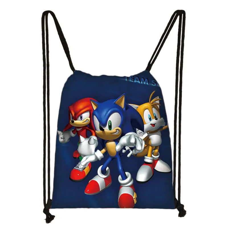 010 Игра “Марио” Sonic зубная щётка бум ежиков Мультфильм Детский рюкзак со шнурком для покупок школьной поездки вечерние сумки подарок 38*32 см - Цвет: 010