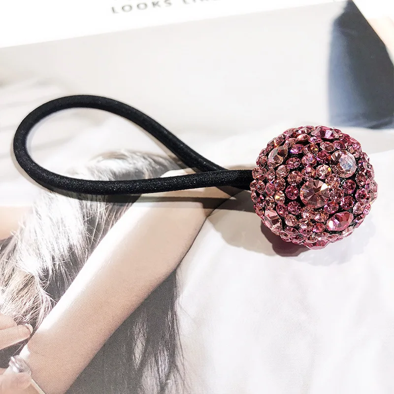 Новый корейский большой хрустальный шар Scrunchie волос Веревка Девушка шариком из
