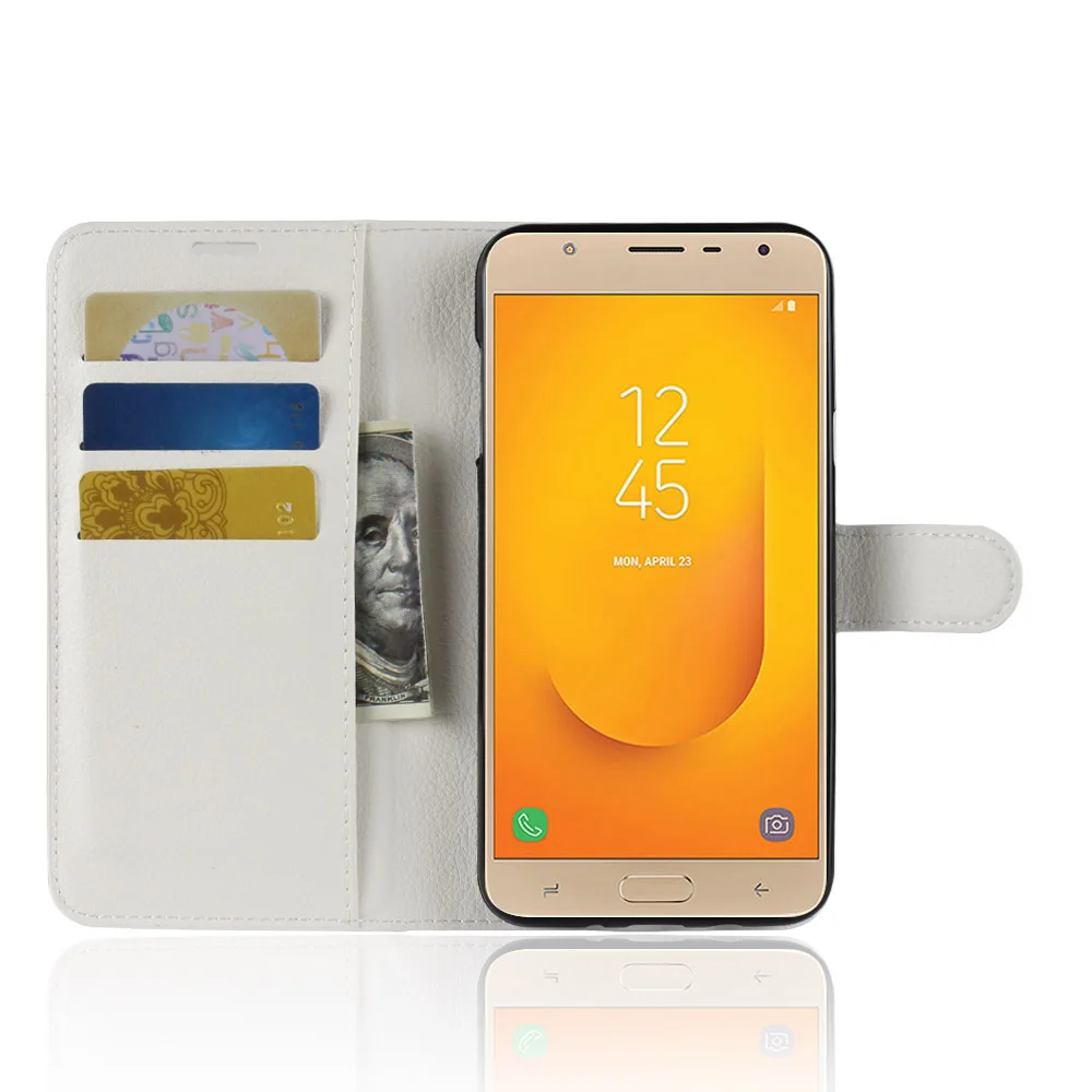 Роскошный кожаный чехол-книжка baisxst для Samsung J7 Duo с подставкой | Мобильные телефоны