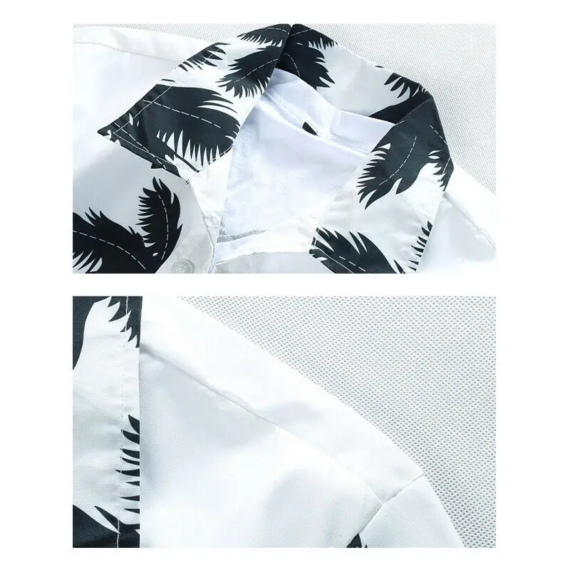 Мужская Летняя Гавайская пляжная быстросохнущая рубашка с коротким рукавом