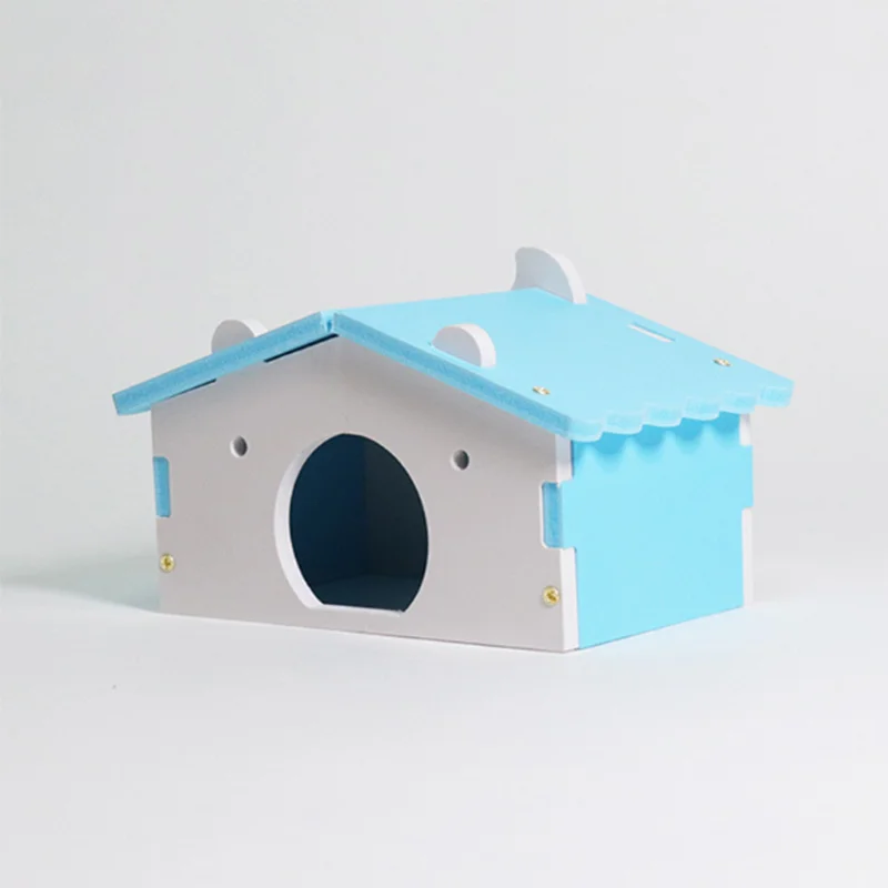 SMARTPET Cute Bear Wooden Hamster Creative House for Climb Cage Eco-Friendly Syrian Small Pet Rat Mouse Hut | Дом и сад